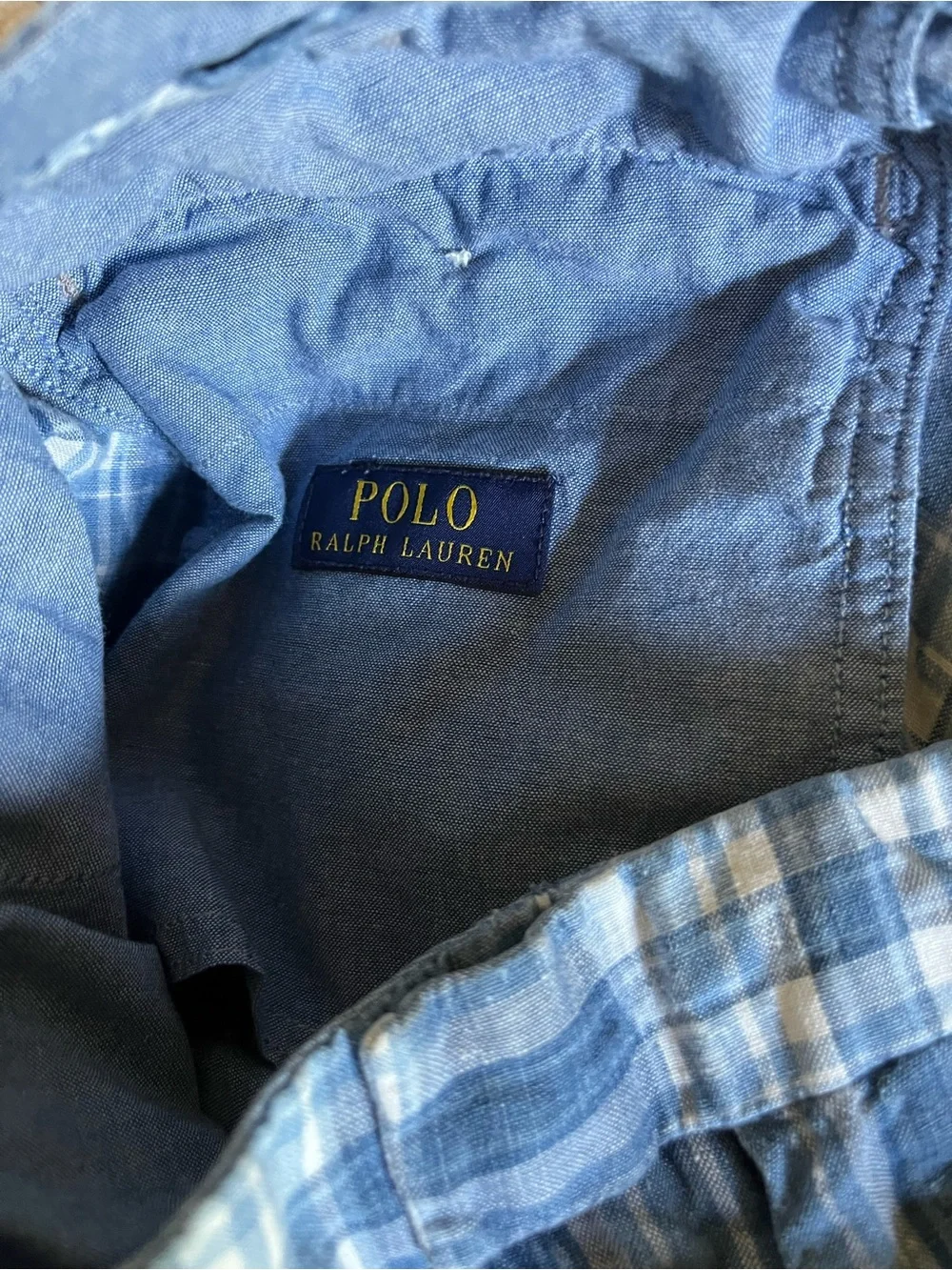 Vintage Polo Ralph Lauren India Madras Blue & Plaid Shorts